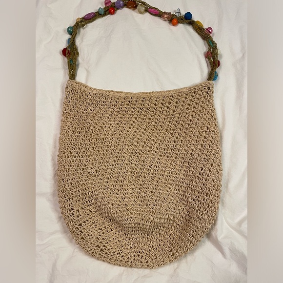 Cappelli Straworld Crochet Bag with Beaded Strap - Picture 2 of 9